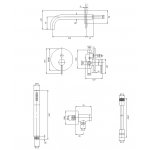 Omnires Y Zestaw wannowo-prysznicowy podtynkowy ze słuchawką prysznicową Złoty SYSYW01GL