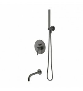 Omnires Y Zestaw wannowo-prysznicowy podtynkowy ze słuchawką prysznicową Grafit SYSYW01GR