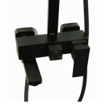 OPTIMA Zestaw wannowo-natryskowy z deszczownicą Czarny AL1844518NS