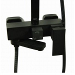 OPTIMA Zestaw wannowo-natryskowy z deszczownicą Czarny AL1844518NS