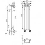 P.M.H Bosse Suszarka elektryczna 33x123 czarny mat BO1BA