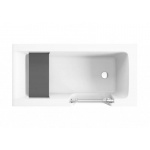 Polimat AVO Wanna przyścienna z drzwiami dla seniora 140x70 cm Biała 00306