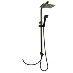 QATRO Zestaw natryskowy ścienny z deszczownicą i słuchawką prysznicową Czarny AL1844504NS
