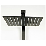 QATRO Zestaw natryskowy ścienny z deszczownicą i słuchawką prysznicową Czarny AL1844504NS