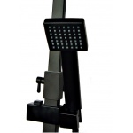 QATRO Zestaw natryskowy ścienny z deszczownicą i słuchawką prysznicową Czarny AL1844504NS