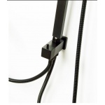 QATRO Zestaw natryskowy ścienny z deszczownicą i słuchawką prysznicową Czarny AL1844504NS