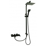 QATRO Zestaw wannowo-natryskowy z deszczownicą Czarny AL1844517NS