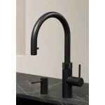 Quooker Zestaw bateria kuchenna z wyciąganą wylewką Flex Round plus zbiornik HOT 3L PRO3 Czarny mat