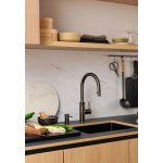 Quooker Zestaw bateria kuchenna z wyciąganą wylewką Flex Round plus zbiornik HOT 3L PRO3 Gunmetal