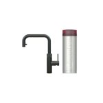 Quooker Zestaw bateria kuchenna z wyciąganą wylewką Flex Square plus zbiornik HOT 3L PRO3 Czarny mat