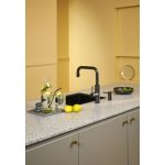 Quooker Zestaw bateria kuchenna z wyciąganą wylewką Flex Square plus zbiornik HOT 7L COMBI+ Czarny mat