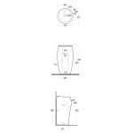 Rak Ceramika CLOUD Umywalka 50x47 biały połysk CLOFS5001AWHA