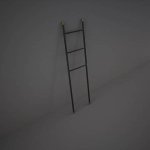 Rak Ceramika Des Drabinka 156x45 czarny mat/złoty METTH001524