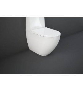 Rak Ceramika Des Miska WC stojąca bezrantowa do kompaktu 42x38x52 cm biały połysk DESWC1146AWHA