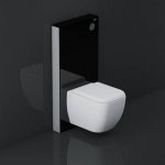  Rak Ceramika Ecofix Zestaw natynkowy Monoblok do miski WC wiszącej czarny FS04RAKCABBLK