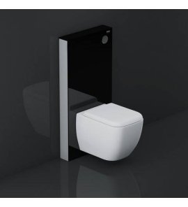 Rak Ceramika Ecofix Zestaw natynkowy Monoblok do miski wiszącej czarny FS04RAKCABBLK