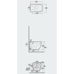  Rak Ceramika Feeling Metropolitan Miska bezrantowa z deską wolnoopadającą 52,5x34 beżowy mat METRFEEL2SET