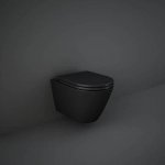  Rak Ceramika Feeling Miska WC podwieszana bezrantowa 32x36x52 cm czarny mat RST23504A