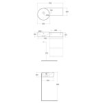 Rak Ceramika Petit Umywalka 77x36 z blatem i szafką podumywalkową 40x22 scandinavian oak PET277JOY040SOK