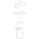Rak Ceramika Petit Umywalka 77x36 z blatem i szafką podumywalkową 40x22 scandinavian oak PET477JOY040SOK