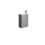 Rak Ceramika PETIT Zestaw Umywalka z blatem z lewej 77x36 biały połysk+Szafka podumywalkowa 40x21 szary połysk PETWB37700AWHA+JOYWH040UGY