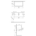 Rak Ceramika Uno Joy Szafka podumywalkowa 80x46 grey elm UNOWH080EGY