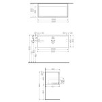 Rak Ceramika Uno Joy Szafka podumywalkowa 100x46 biały połysk UNOWH100PWH