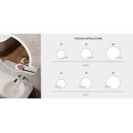 Rak Ceramika Valet Półka ceramiczna lewa 39,5x20,5 do lustra biały mat VALAC3609500A