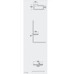 Rak Ceramika Valet Półka ceramiczna lewa 39,5x20,5 do lustra biały mat VALAC3609500A