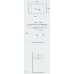 Rak Ceramika VALET Umywalka 92x50,5 biały mat VALWB09200500A