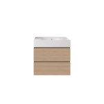 Rak Ceramika Zestaw DES Umywalka 61x46 biały połysk i Szafka Joy scandinavian oak SETDESWH060SOK