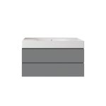 Rak Ceramika Zestaw DES Umywalka 101x46 biały połysk i Szafka Joy szary połysk SETDESWH100UGY