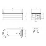 Recor Crosby Wanna wolnostojąca 137x76,5x61 cm zielony CROSBY1