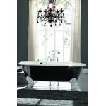   Recor Dual Wanna wolnostojąca bez otworu na baterię 170x78x58,5 cm czarny DUAL2