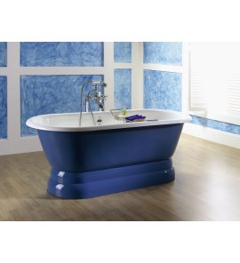 Recor Dual Wanna wolnostojąca bez otworu na baterię 154x78 cm niebieski DUAL3