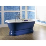 Recor Dual Wanna wolnostojąca bez otworu na baterię 154x78 cm niebieski DUAL3