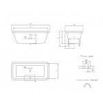 Recor Hudson Wanna wolnostojąca bez otworu na baterię 170x81x68,5 cm zielony HUDSON