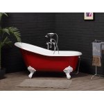   Recor Slipper Wanna wolnostojąca bez otworu na baterię 154x76,5x77,9 cm czerwony SLIPPER11