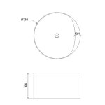 Relax Design Circular Wanna wolnostojąca Ø120 z korkiem white matt CIRCULARLX01MATT