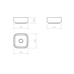  Relax Design Hapai Umywalka stawiana 40x40 burnt sand matt HAPAI40LX10MATT