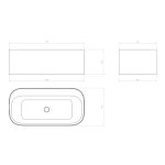  Relax Design Hui Wanna wolnostojąca 180x90 soft grey matt HUI180LX03MATT