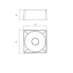  Relax Design Inside Out Umywalka stawiana 42x42 z korkiem cielo d\'autunno matt INSIDEQLX14MATT