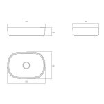  Relax Design Linfa Slim Umywalka stawiana 60x42 z korkiem cielo d\'autunno matt LINFASLIMLX14MATT