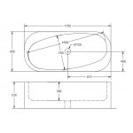 Relax Design Meta-tub Wanna wolnostojąca 1750x800 biały mat METATUB