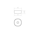  Relax Design Smooth Umywalka stawiana 40x40 green leaf glossy SMOOTH40LX12GLOSSY