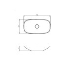 Relax Design Soft Series Umywalka stawiana 75x42 z korkiem white matt SOFTBIGLX01MATT