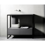 Relax Design Uli’ Double Umywalka podblatowa ze stelażem 96x50 soft grey glossy ULILX03GLOSSY