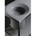 Relax Design Uli’ Double Umywalka podblatowa ze stelażem 96x50 soft grey glossy ULILX03GLOSSY