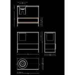 Relax Design Uli’ Double Umywalka podblatowa ze stelażem 96x50 soft grey glossy ULILX03GLOSSY