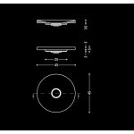 Relax Design Zodiaq Umywalka stawiana ∅45 z korkiem white matt ZODIAQFULLMOONLX01MATT